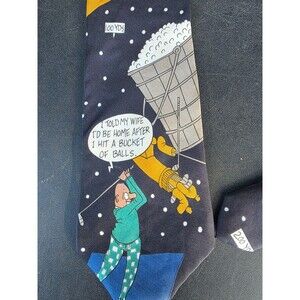 Richard Torrey Originals Dad jokes Golf Tie 100% Silk balls Novelty